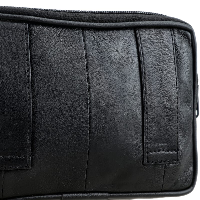 Set of 3 Black, Brown and Red 100% Genuine Leather Pouch