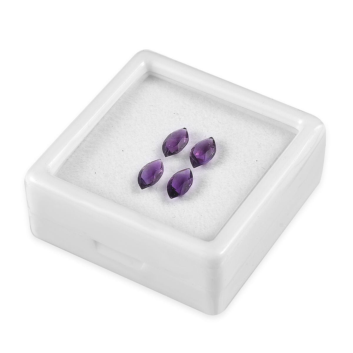 African Amethyst Set of 4 (Mrq 8x4 mm) 1.73 ctw Loose Gemstone image number 2