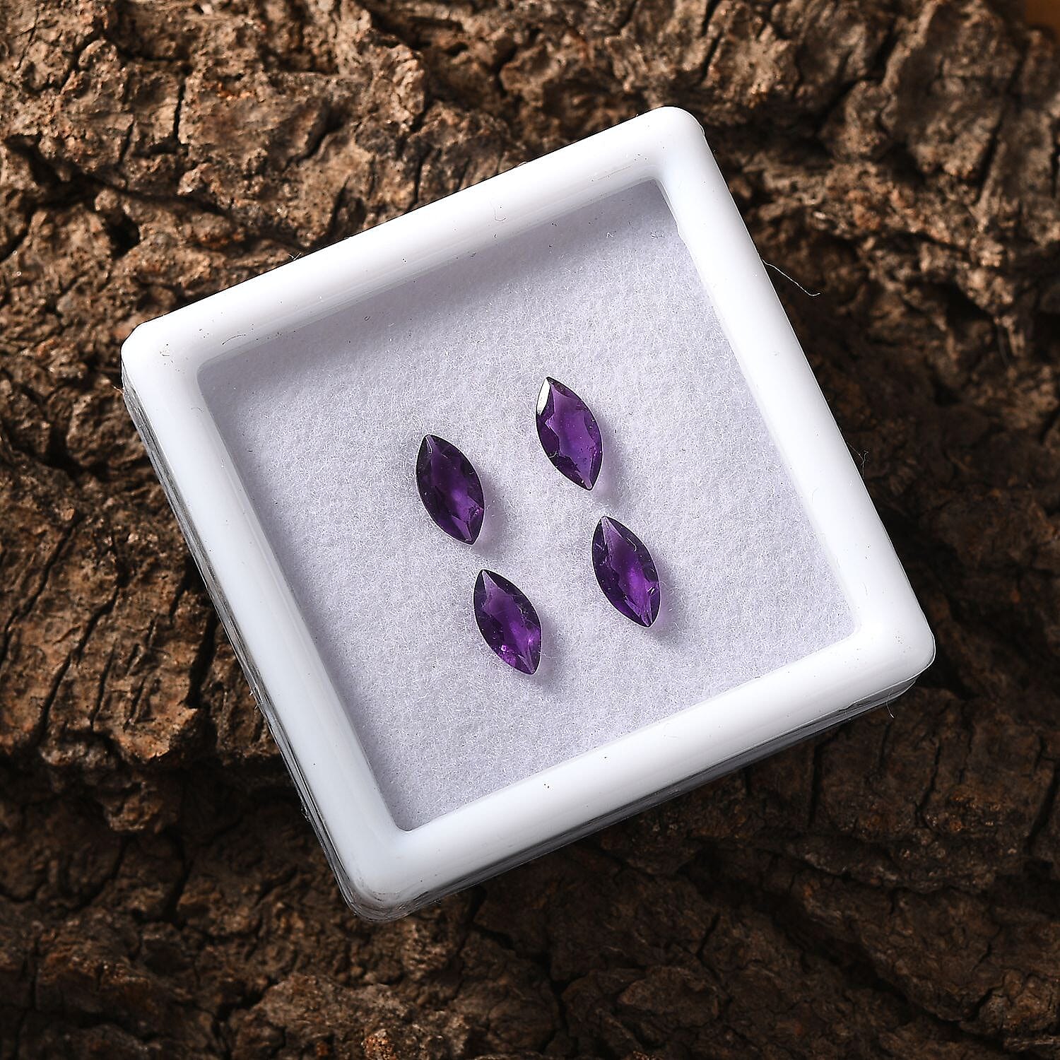 AA African Amethyst Set of 4 (Mrq 8x4 mm) 1.58 ctw Loose Gemstone