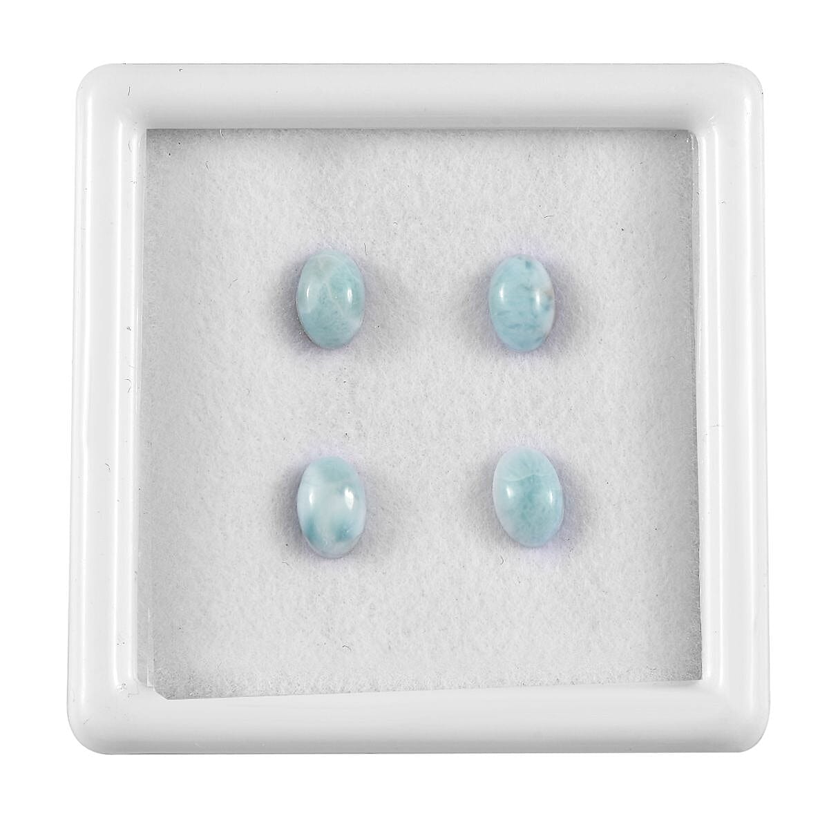 AA Larimar Set of 4 (Ovl 6x4 mm) 1.91 ctw Loose Gemstone image number 0
