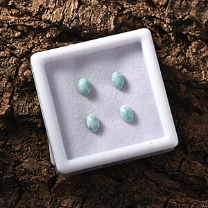 AA Larimar Set of 4 (Ovl 6x4 mm) 1.91 ctw Loose Gemstone