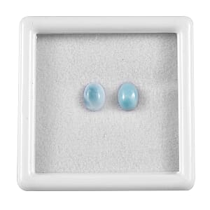 AAA Larimar Set of 2 (Ovl 7x5 mm) 1.70 ctw Loose Gemstone