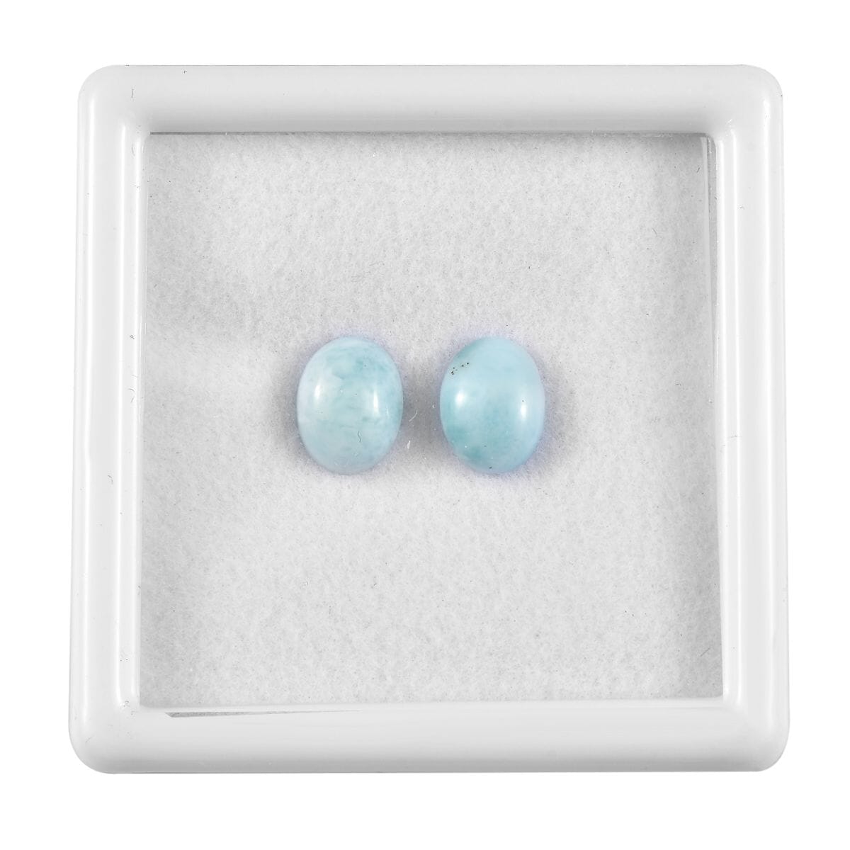 AA Larimar Set of 2 (Ovl 8x6 mm) 3.11 ctw Loose Gemstone image number 0