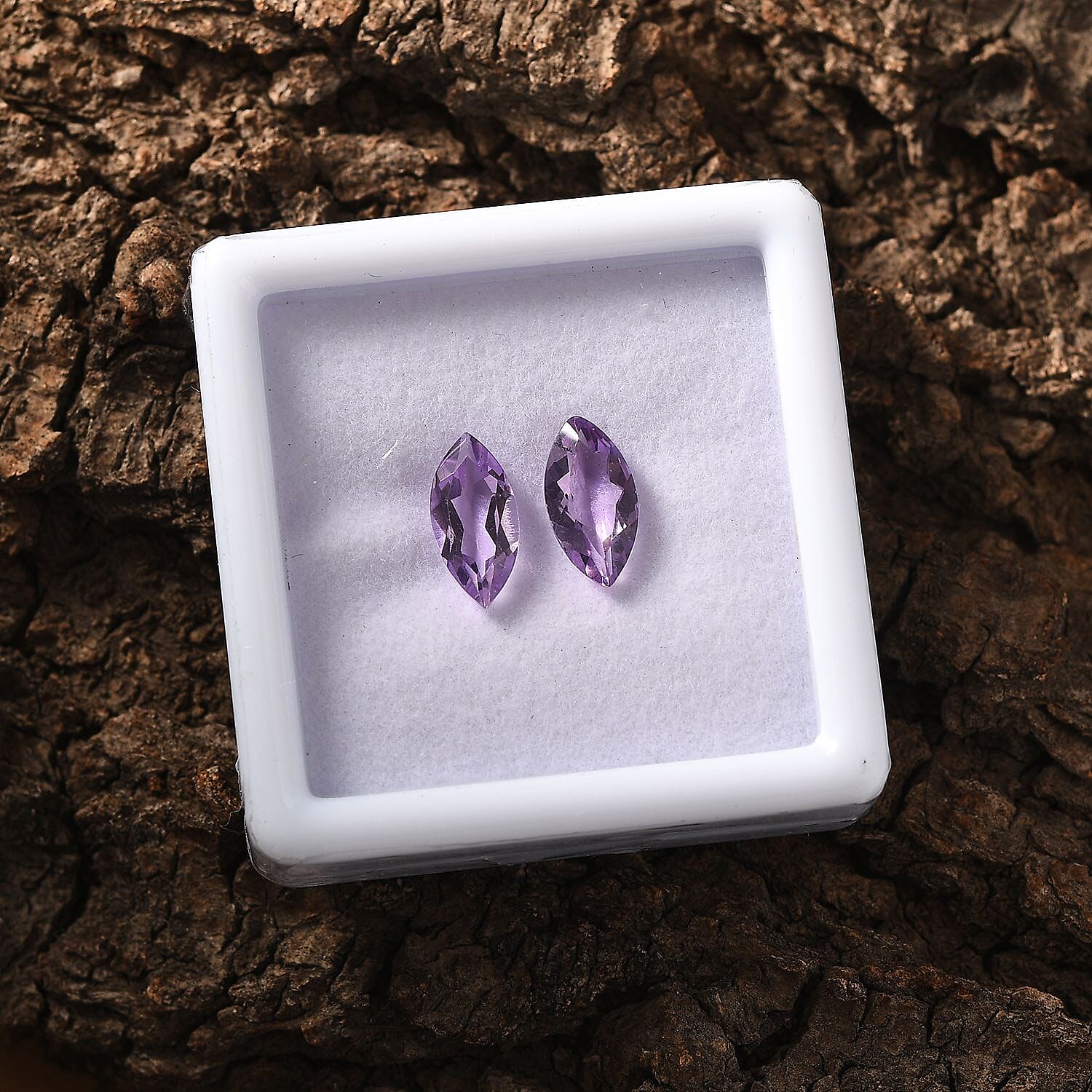 Rose De France Amethyst Set of 2 (Mrq 12x6 mm) 2.80 ctw Loose Gemstone