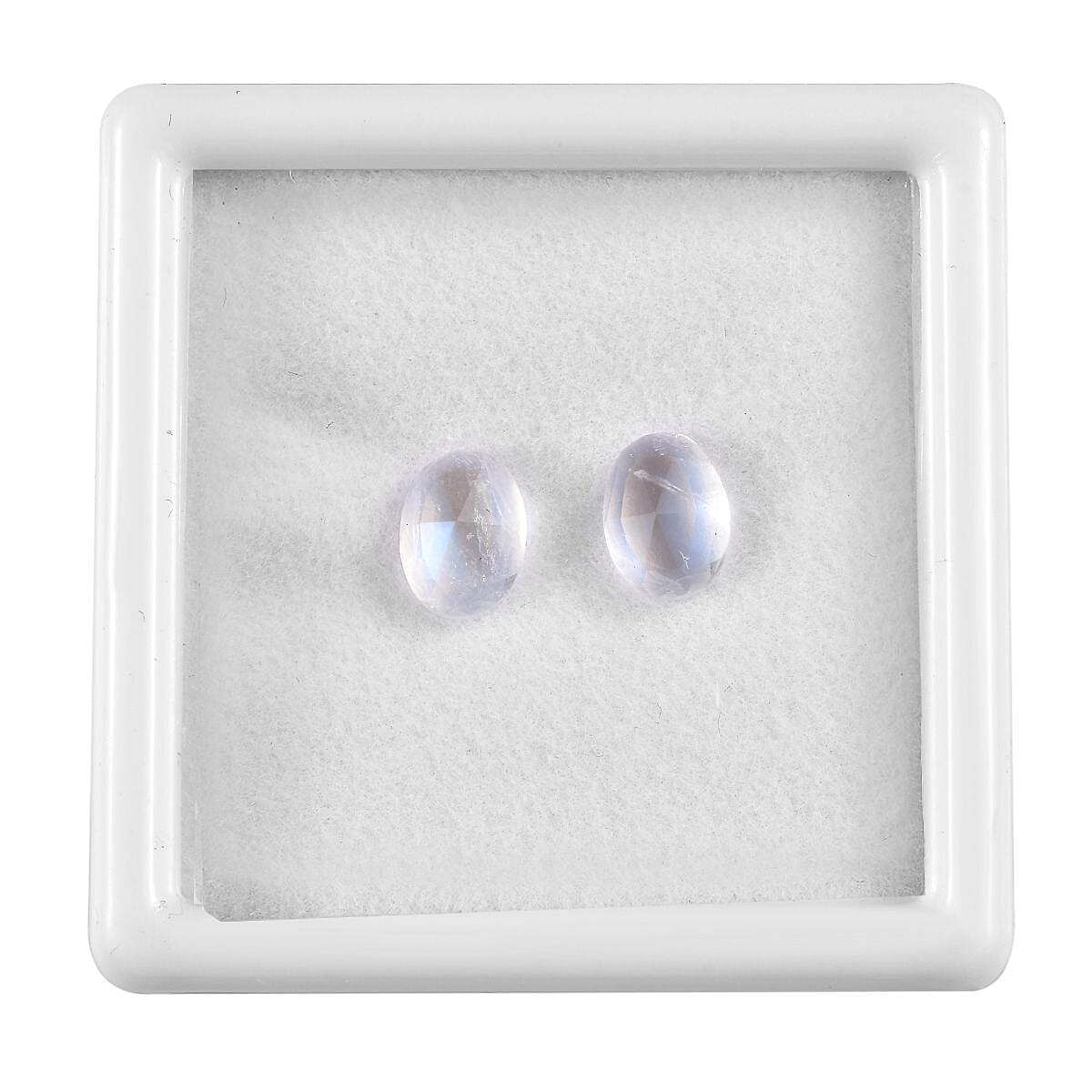 Rainbow Moonstone Set of 2 (Ovl 8x6 mm) 2.19 ctw Loose Gemstone