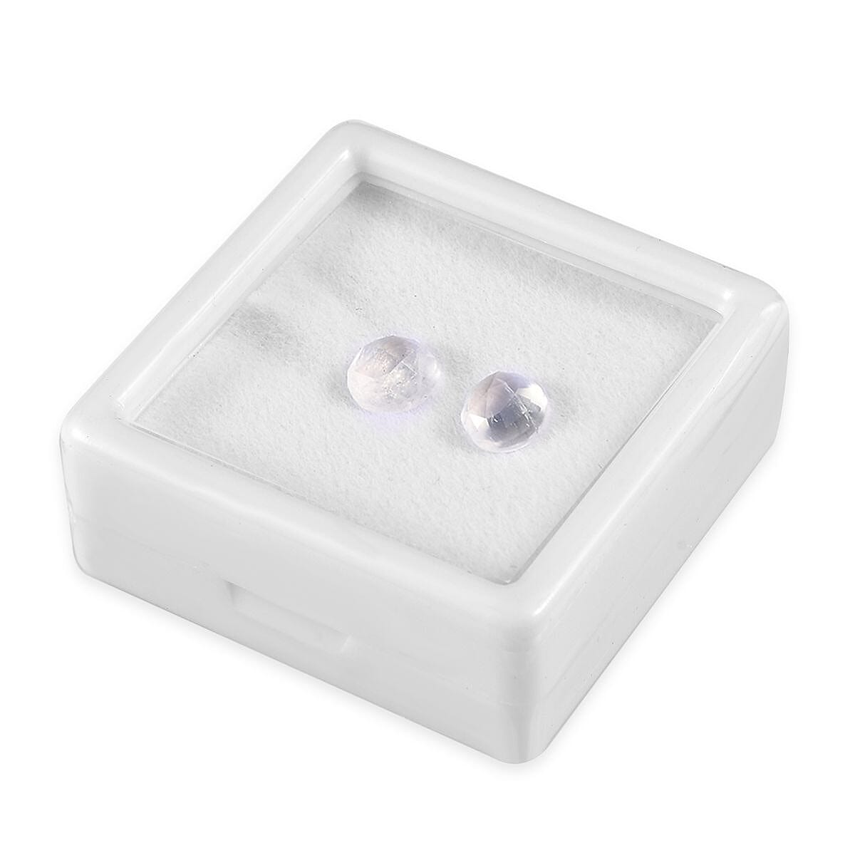 Rainbow Moonstone Set of 2 (Ovl 8x6 mm) 2.19 ctw Loose Gemstone