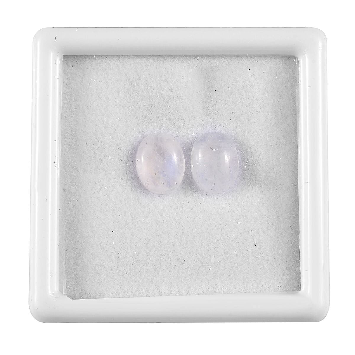Rainbow Moonstone Set of 2 (Ovl 9x7 mm) 3.57 ctw Loose Gemstone
