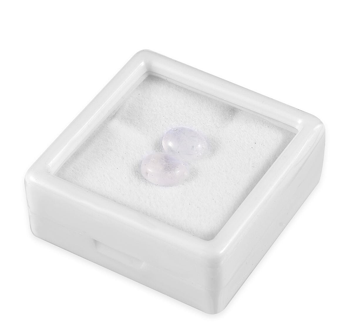 Rainbow Moonstone Set of 2 (Ovl 9x7 mm) 3.57 ctw Loose Gemstone