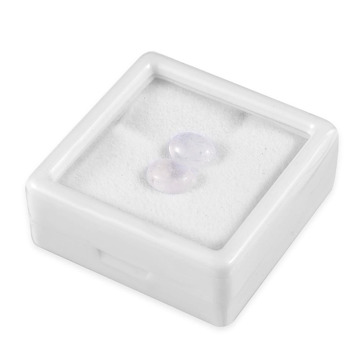 Rainbow Moonstone Set of 2 (Ovl 9x7 mm) 3.57 ctw Loose Gemstone image number 2