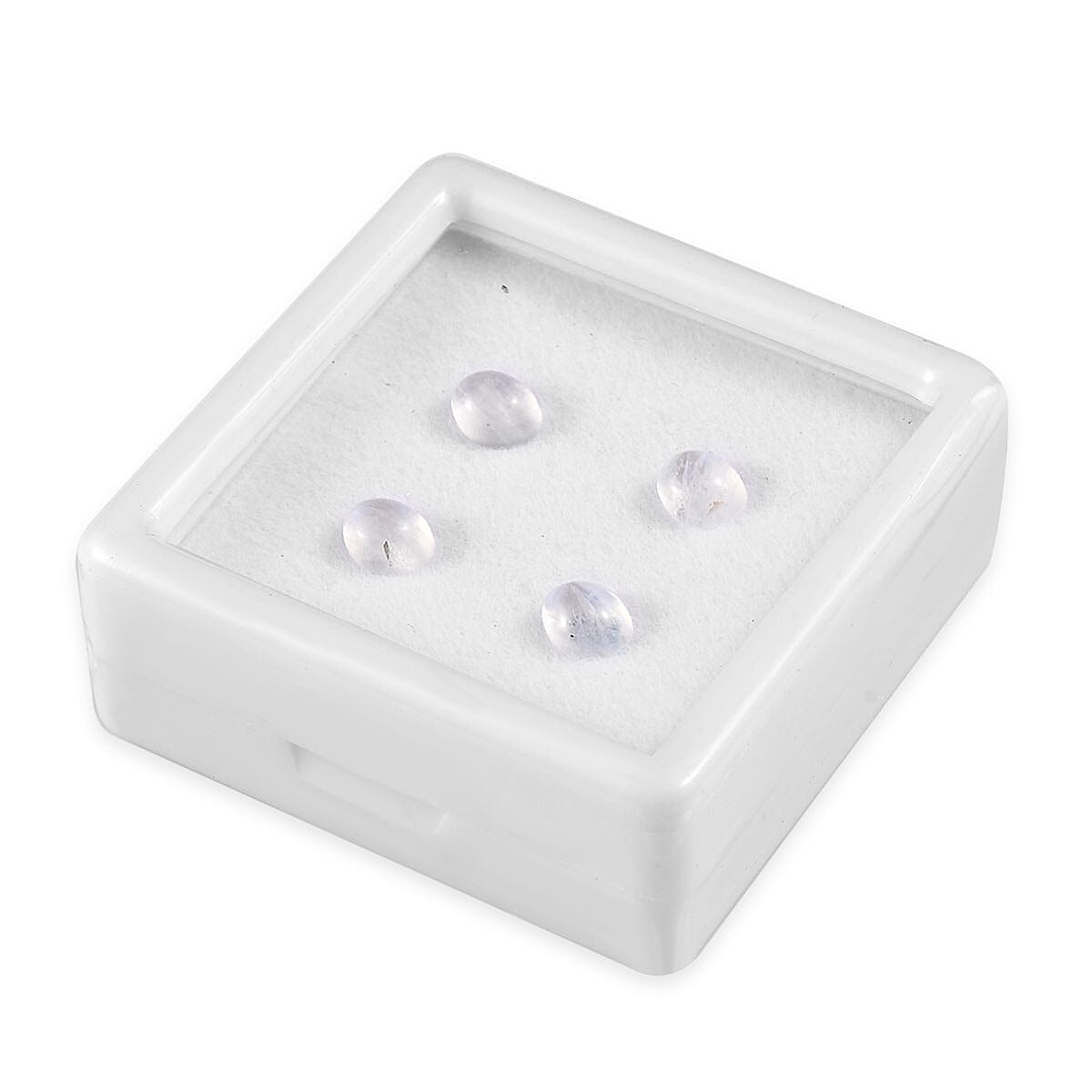 AA Rainbow Moonstone Set of 4 (Rnd 5 mm) 1.99 ctw Loose Gemstone image number 2