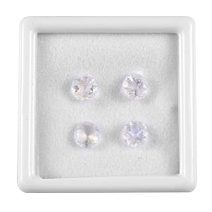 AA Rainbow Moonstone Set of 4 (Rnd 6 mm) 3.05 ctw Loose Gemstone