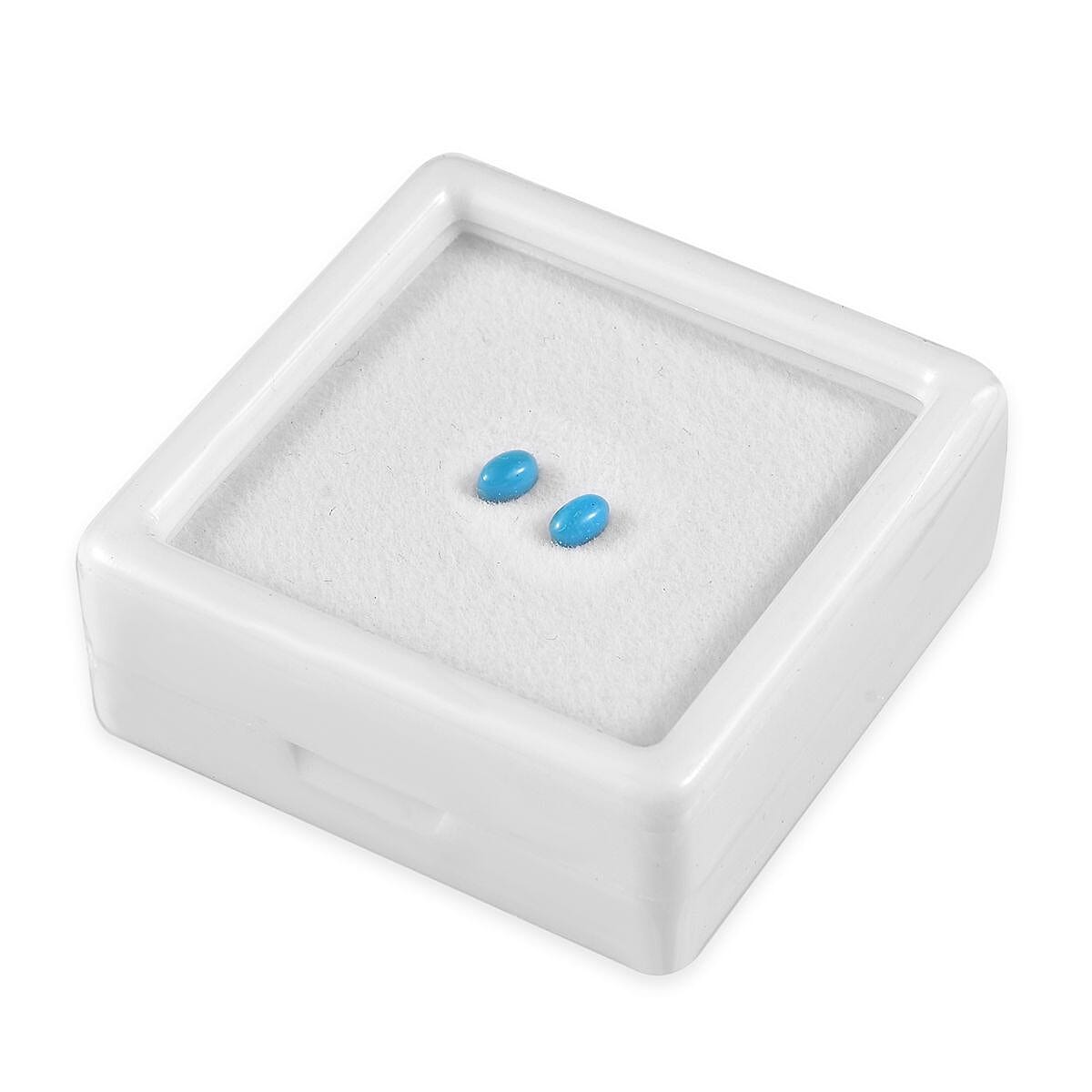 AAA Sleeping Beauty Turquoise Set of 2 (Ovl 5x3 mm) 0.40 ctw Loose Gemstone image number 2
