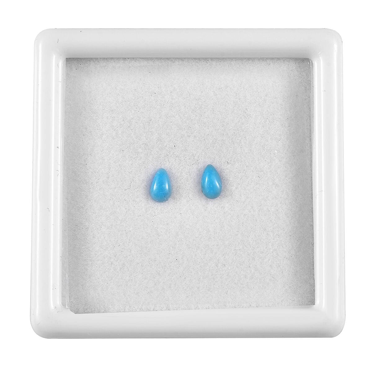 AA Sleeping Beauty Turquoise Set of 2 (Pear 5x3 mm) 0.38 ctw Loose Gemstone