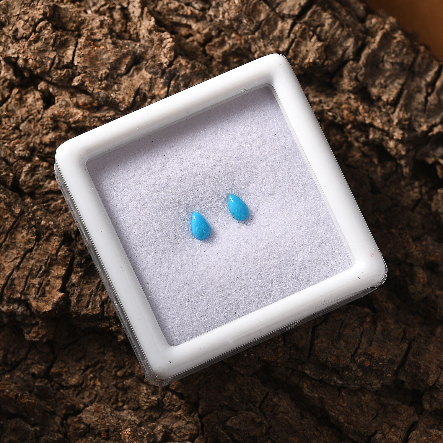 AA Sleeping Beauty Turquoise Set of 2 (Pear 5x3 mm) 0.38 ctw Loose Gemstone
