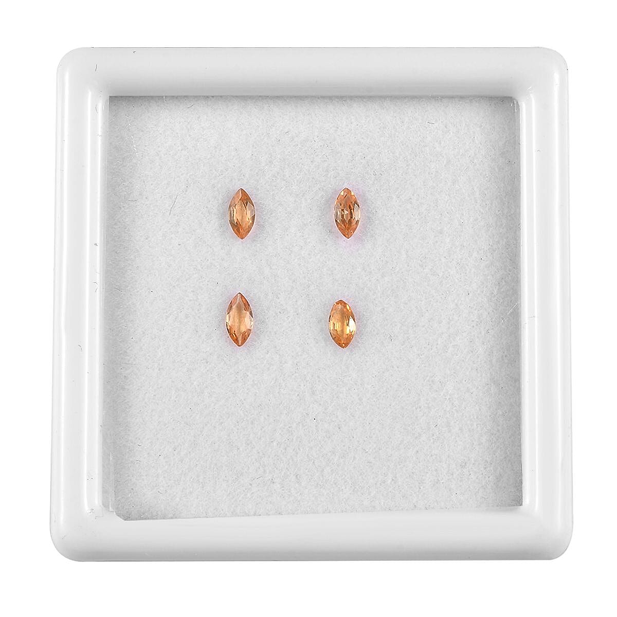 Yellow Sapphire Set of 4 (Mrq 4x2 mm) 0.29 ctw Loose Gemstone image number 0