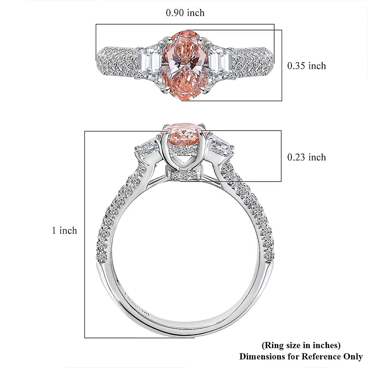 IGI Certified Luxuriant Lab Grown Pink Diamond (IR) 8.5) VS and Lab Grown Diamond 2.00 ctw Ring in 950 Platinum (Size 10.0) image number 6