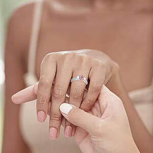 IGI Certified Luxuriant Lab Grown Pink Diamond (IR) 9.5) VS and Lab Grown Diamond 2.00 ctw Ring in 950 Platinum (Size 10.0)