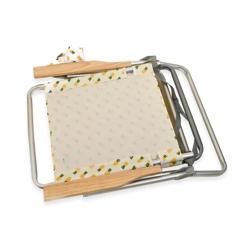 Bliss Folding High Beach Chair with Carry Straps and Cup Holder -Pineapple