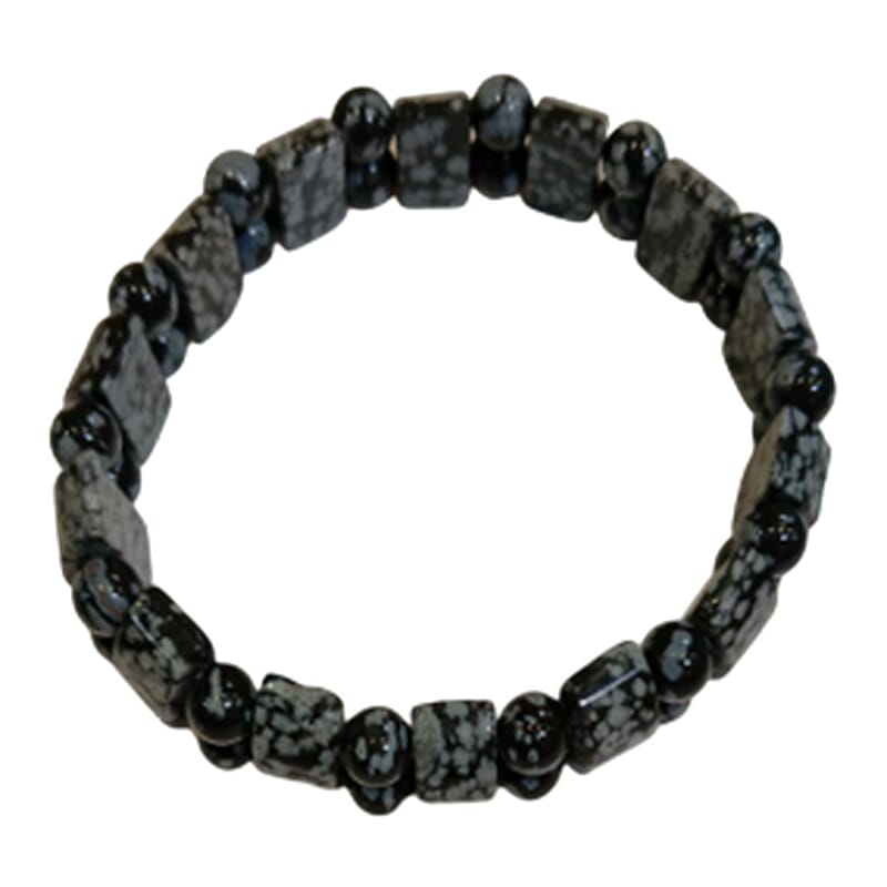 Snowflake Jasper 105.00 ctw Bracelet in Silvertone (7.00-7.50 In)