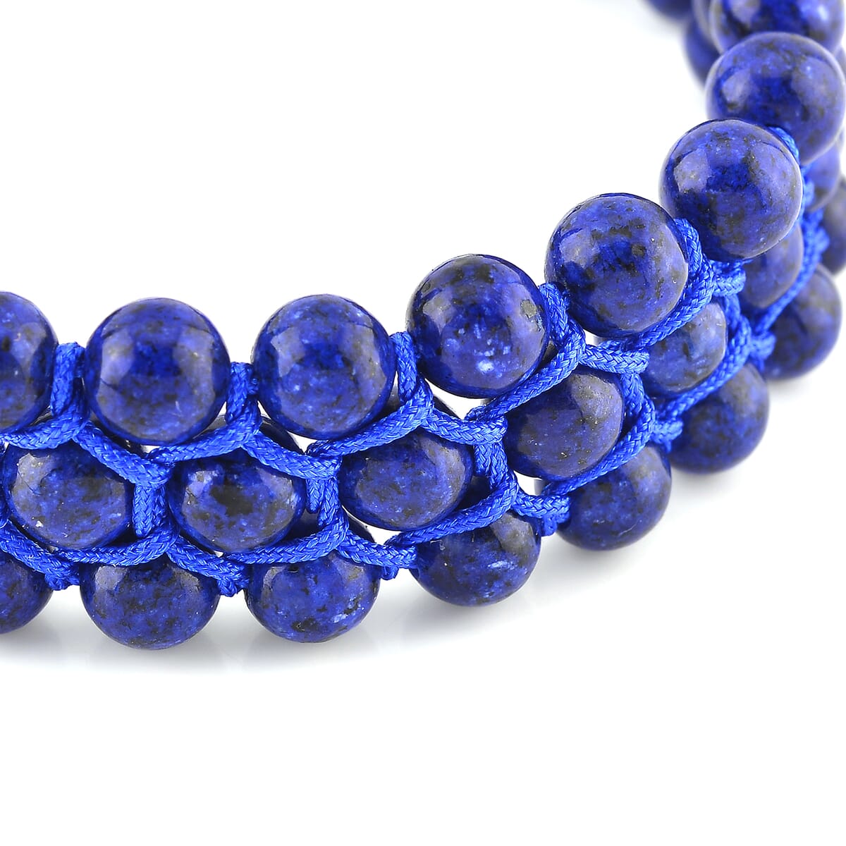 Lapis Lazuli Beaded Three-Row Bracelet (6-9In) 140.00 ctw image number 4