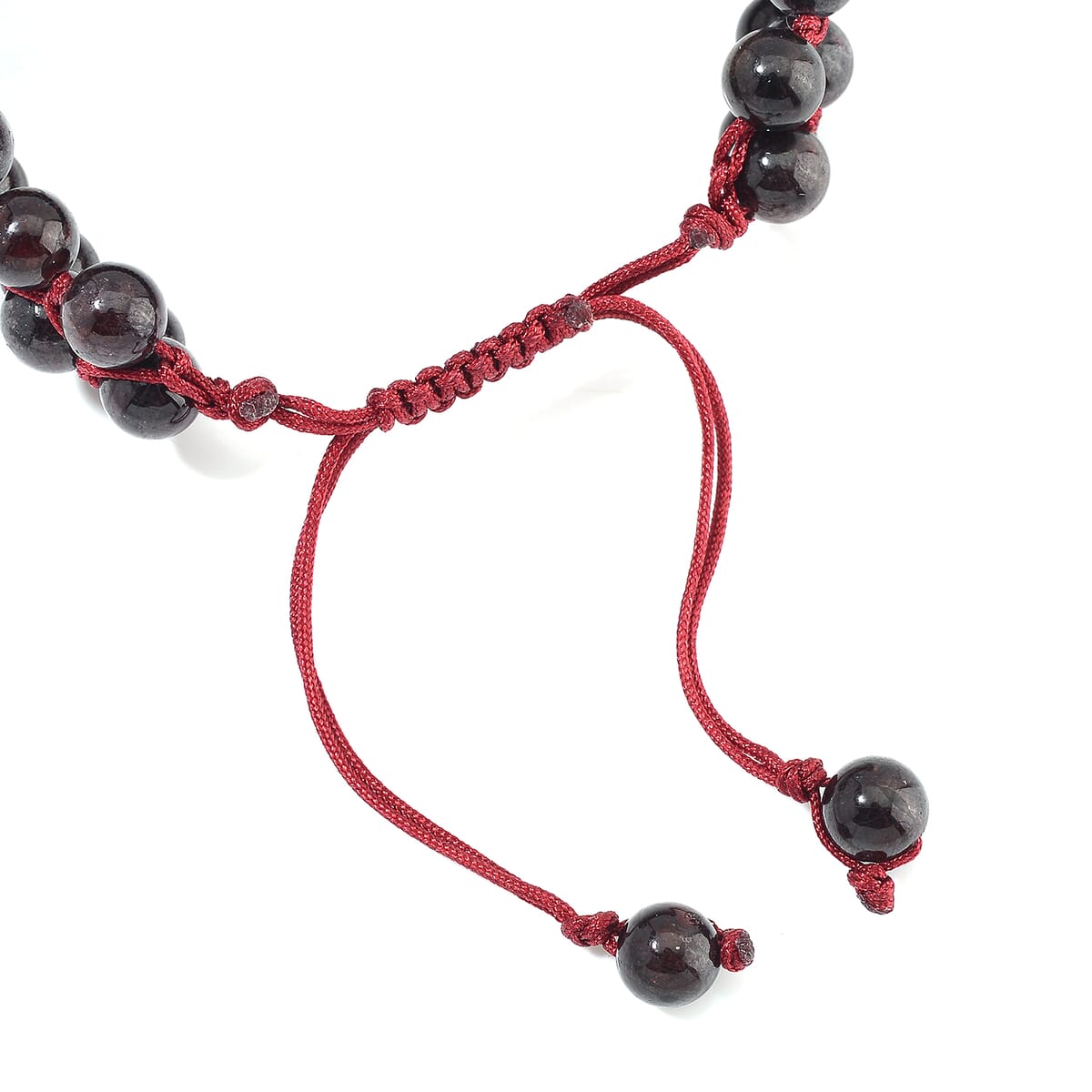 Mozambique Garnet Beaded 140 ctw Three- Row Bracelet (6-9In) image number 5