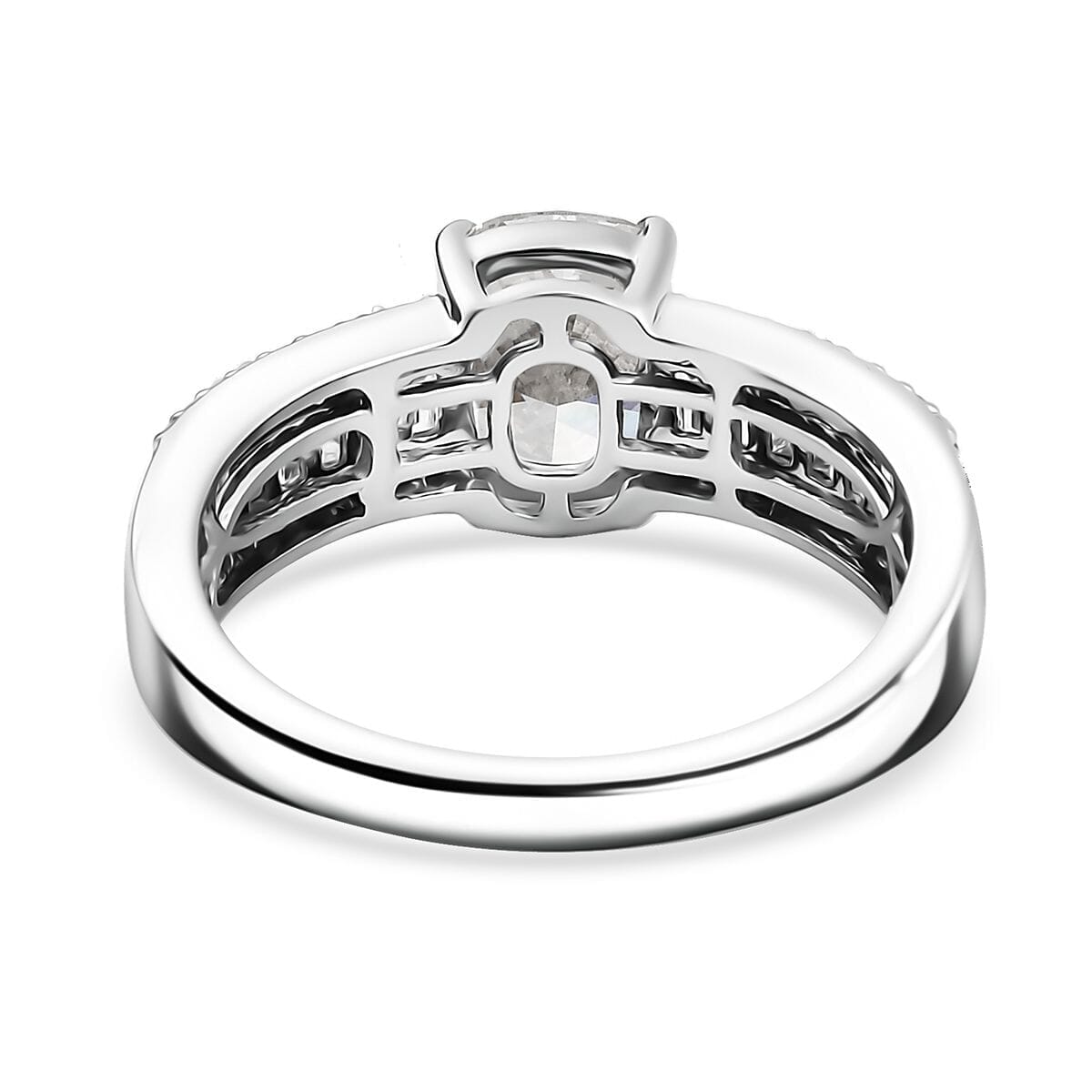 IGI Certified Luxuriant Lab Grown Diamond E-F VS 2.00 ctw Bridge Ring in 950 Platinum (Size 10.0) image number 4