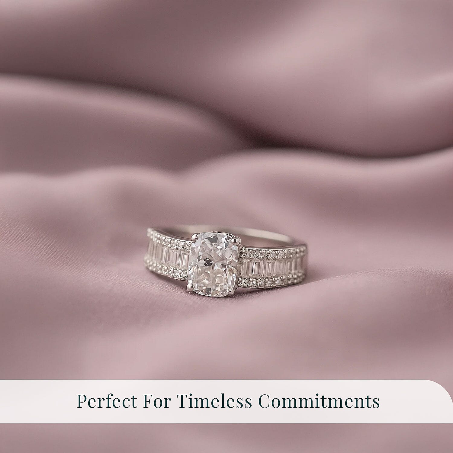 IGI Certified Luxuriant Lab Grown Diamond E-F VS 2.00 ctw Bridge Ring in 950 Platinum (Size 10.0)