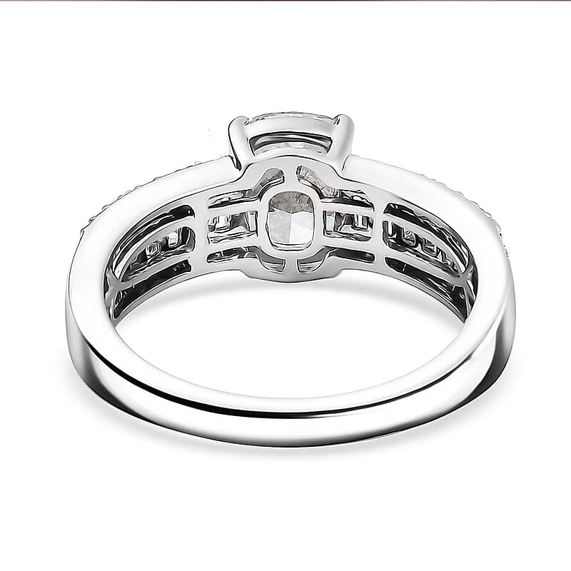 IGI Certified Luxuriant Lab Grown Diamond E-F VS 2.00 ctw Bridge Ring in 950 Platinum (Size 8.0)
