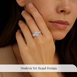 IGI Certified Luxuriant Lab Grown Diamond E-F VS 2.00 ctw Bridge Ring in 950 Platinum (Size 6.0) 5.60 Grams