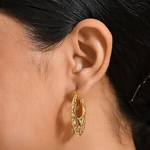D'Joy Passport to Turkey Hoop Earrings in 18K Vermeil YG Over Sterling Silver 7.50 Grams