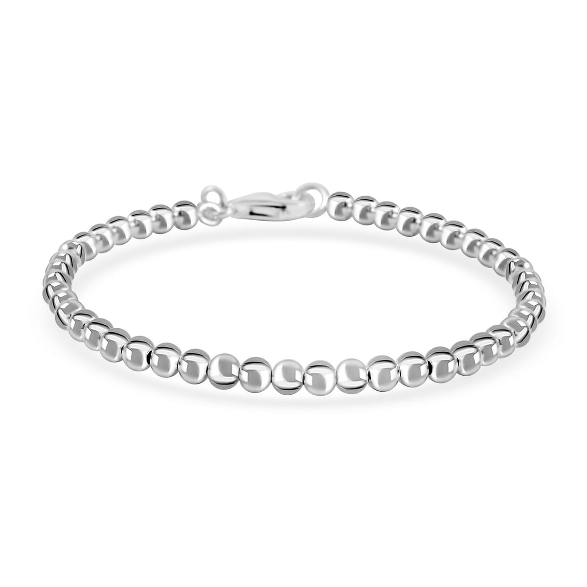 Italian La Bella Sterling Silver Ball Bead Bracelet (7.50 In) (6.05 g) image number 0