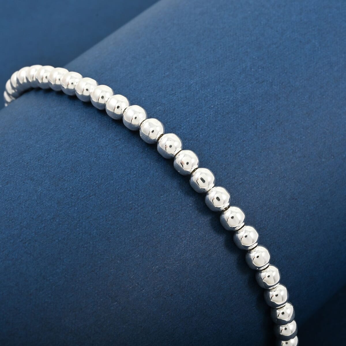 Italian La Bella Sterling Silver Ball Bead Bracelet (7.50 In) (6.05 g) image number 1