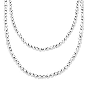 Italian La Bella Sterling Silver Necklace (20 Inches) (14.79 g)