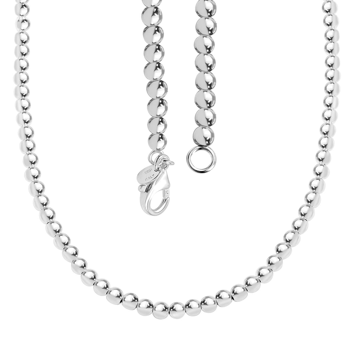 Italian La Bella Sterling Silver Necklace (20 Inches) (14.79 g) image number 3