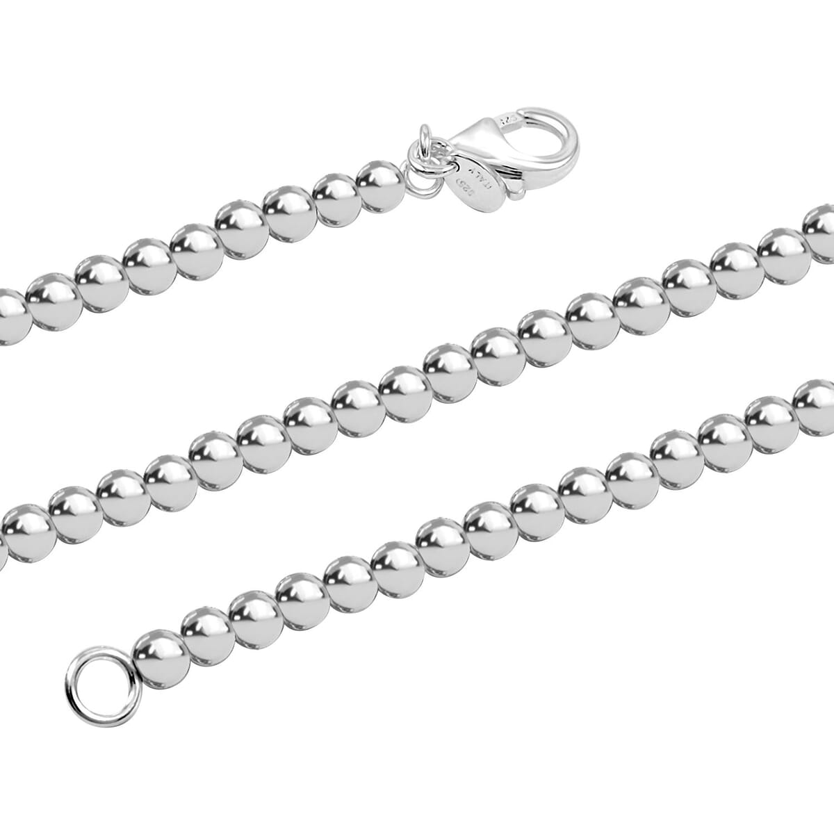 Italian La Bella Sterling Silver Necklace (20 Inches) (14.79 g) image number 4