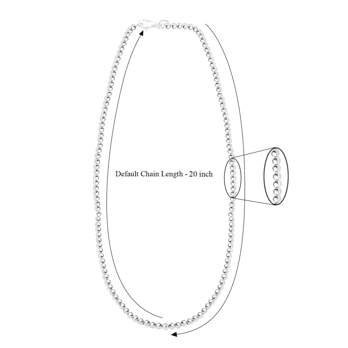 Italian La Bella Sterling Silver Necklace (20 Inches) (14.79 g) image number 5