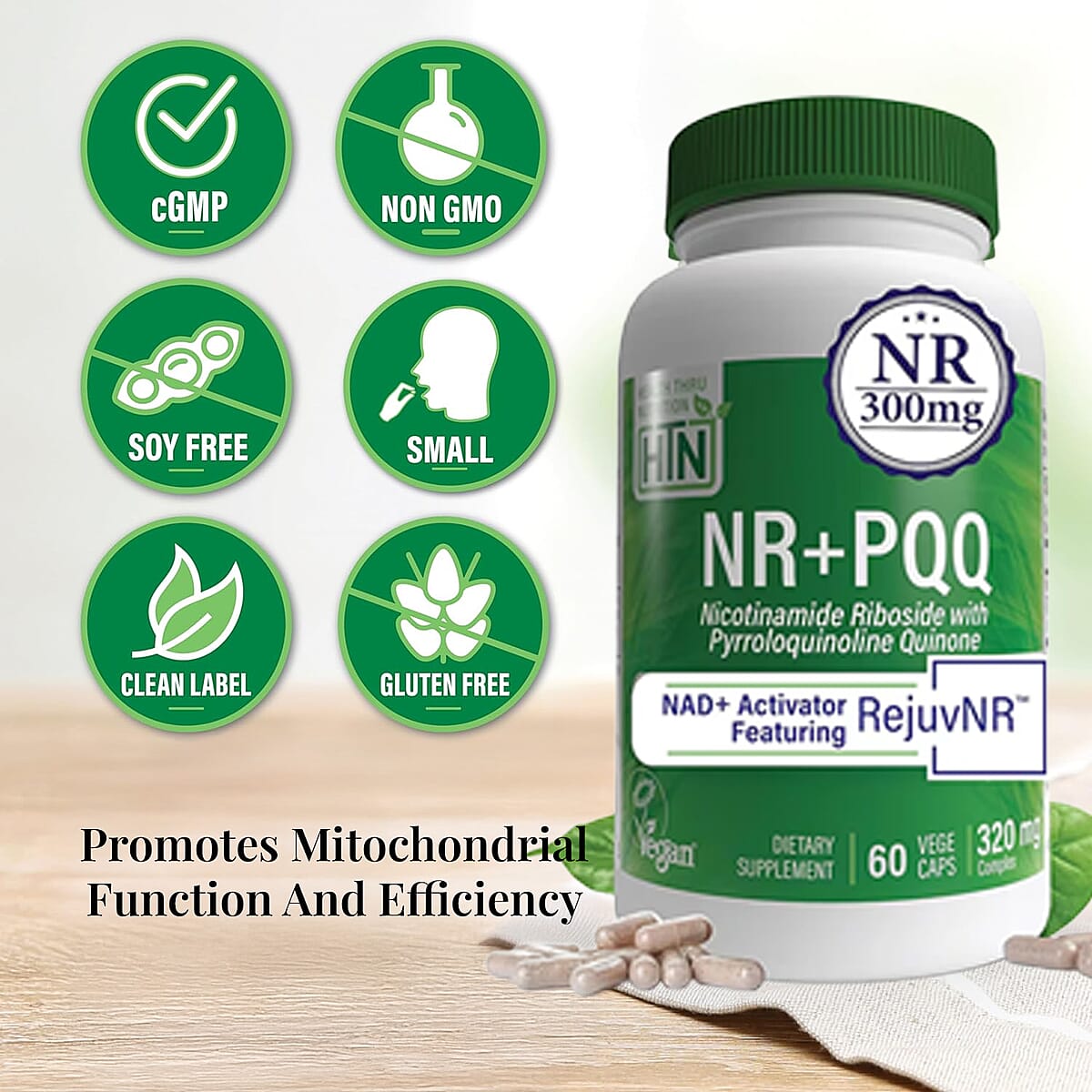Health Thru Nutrition NR with PQQ NAD and Activator (60 Vegecaps) image number 4