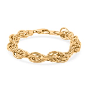 Italian La Bella Fantasia Chain Bracelet in 14K Yellow Gold Over Sterling Silver (8.00 In) 18.37 Grams