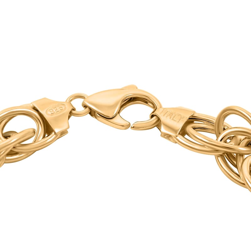 Italian La Bella Fantasia Chain Bracelet in 14K Yellow Gold Over Sterling Silver (8.00 In) 18.37 Grams