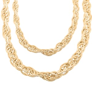 Italian La Bella 14K YG Over Sterling Silver Fantasia Chain Necklace (22 Inches) (51.84 g) YG