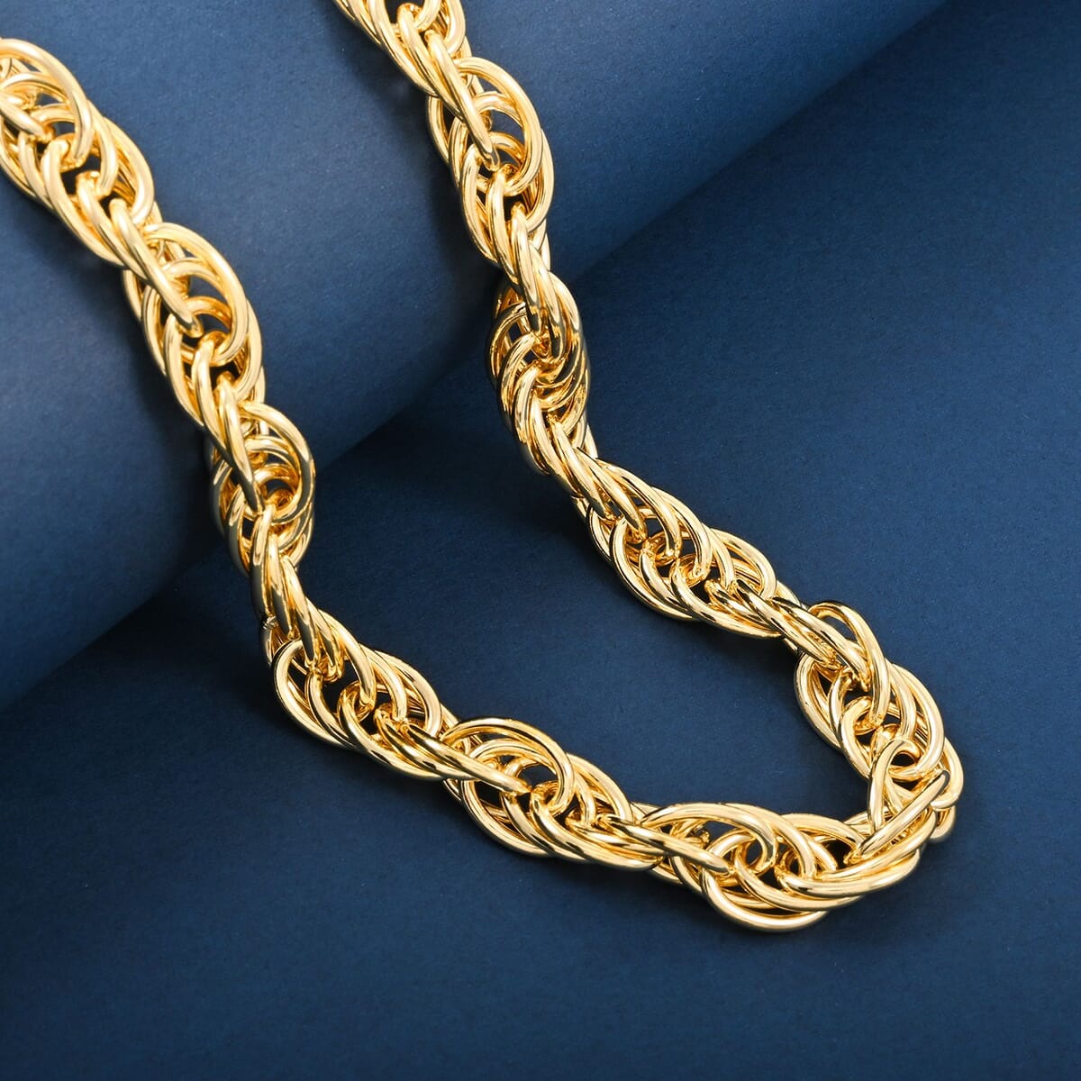 Italian La Bella 14K YG Over Sterling Silver Fantasia Chain Necklace (22 Inches) (51.84 g) YG image number 1