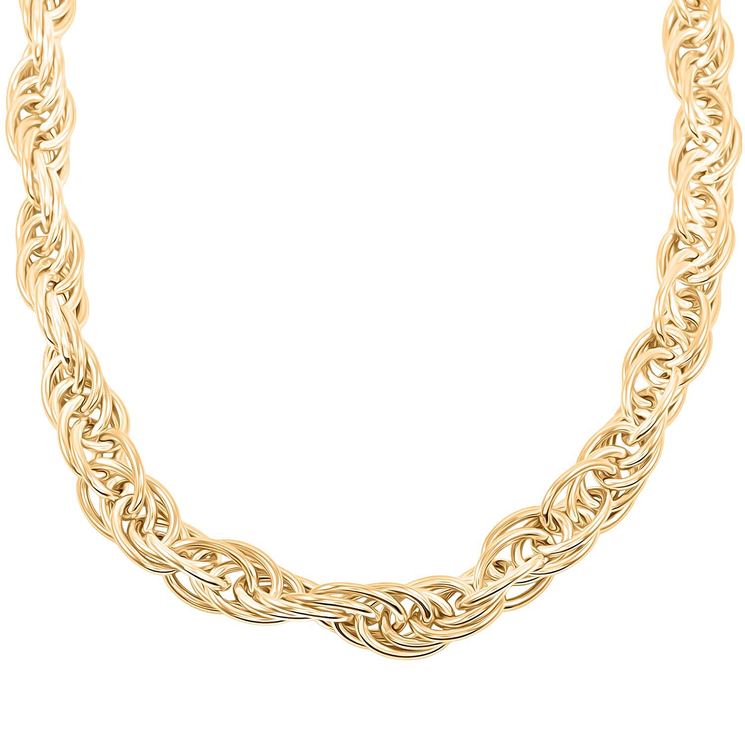 Italian La Bella 14K YG Over Sterling Silver Fantasia Chain Necklace (22 Inches) (51.84 g) YG