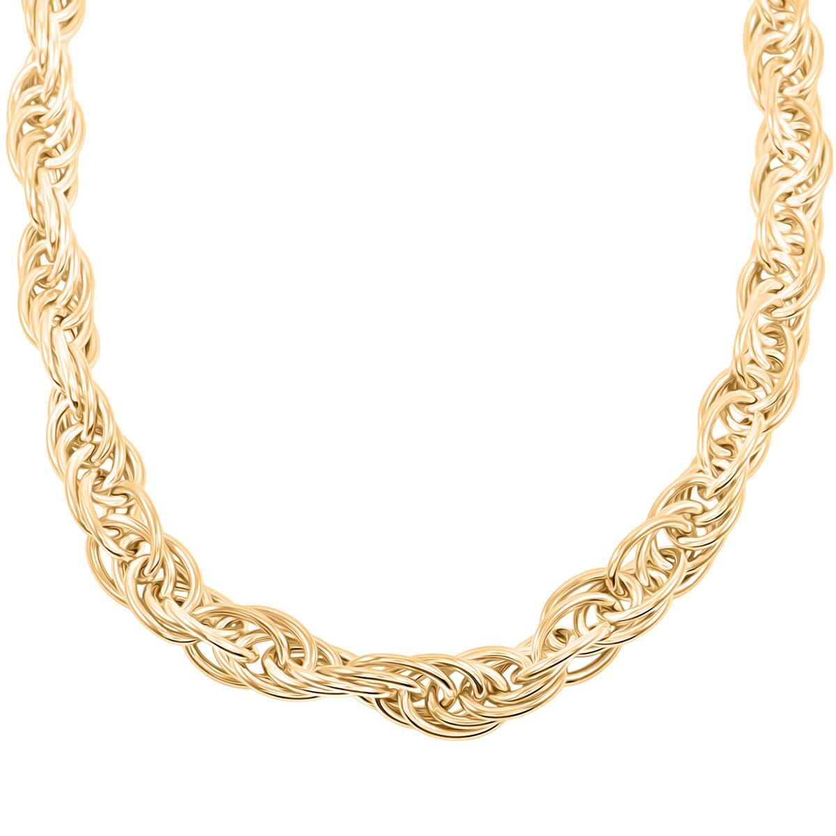 Italian La Bella 14K YG Over Sterling Silver Fantasia Chain Necklace (22 Inches) (51.84 g) YG image number 2