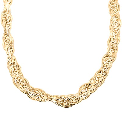 Italian La Bella 14K YG Over Sterling Silver Fantasia Chain Necklace (22 Inches) (51.84 g) YG