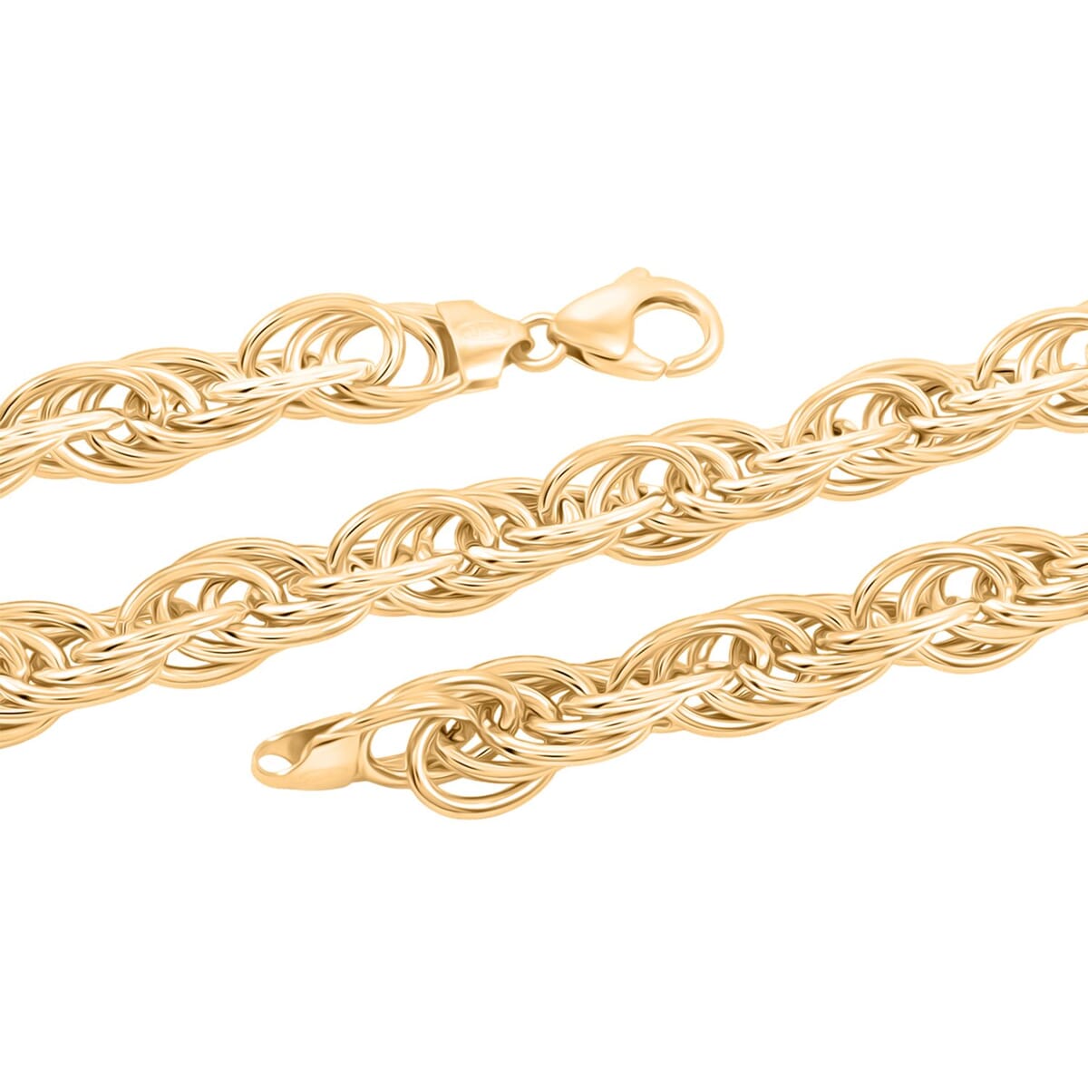Italian La Bella 14K YG Over Sterling Silver Fantasia Chain Necklace (22 Inches) (51.84 g) YG image number 4