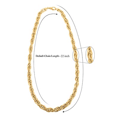 Italian La Bella Sterling Silver Fantasia Chain Necklace (22 Inches) (31 g) YG