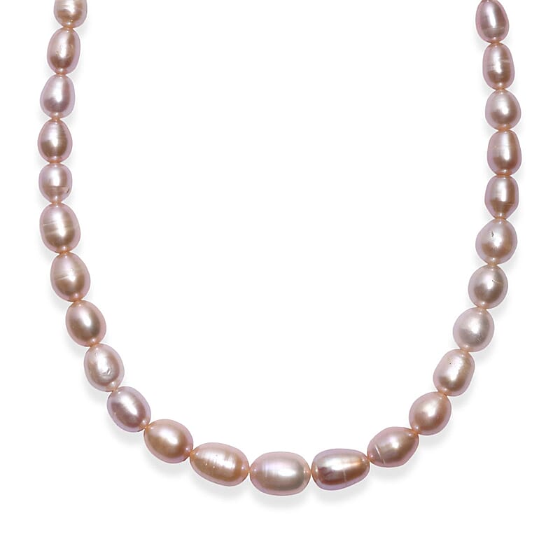 Freshwater Pearl Drop Shape Sun-Kissed Necklace in 18K Vermeil Yellow Gold Over Sterling Silver 18 Inches
