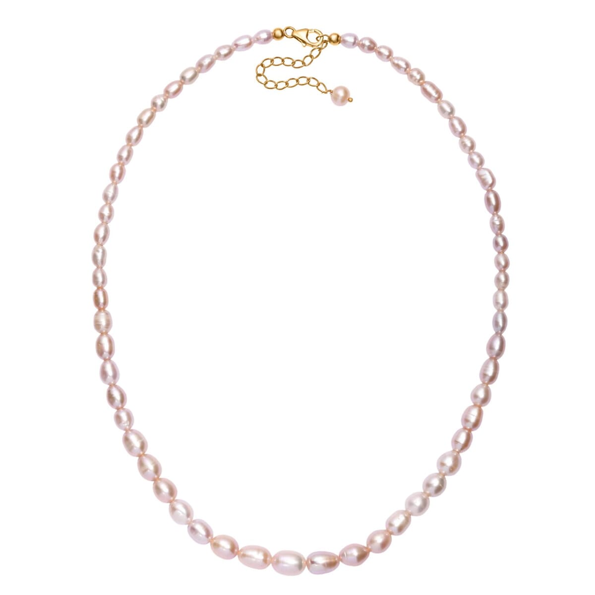 Freshwater Pearl Drop Shape Necklace in 18K Vermeil Yellow Gold Over Sterling Silver 18 Inches image number 3