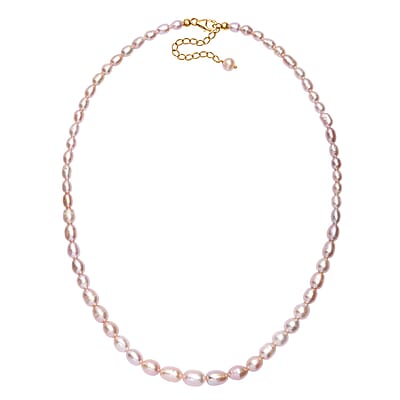 Freshwater Pearl Drop Shape Sun-Kissed Necklace in 18K Vermeil Yellow Gold Over Sterling Silver 18 Inches