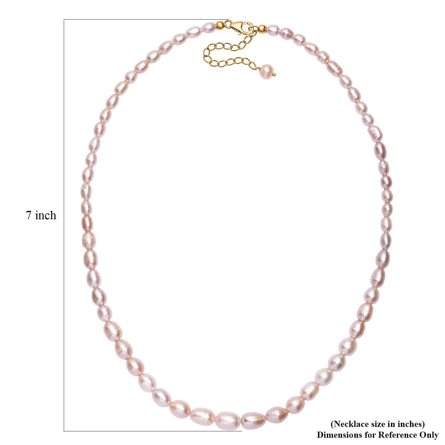 Freshwater Pearl Drop Shape Sun-Kissed Necklace in 18K Vermeil Yellow Gold Over Sterling Silver 18 Inches
